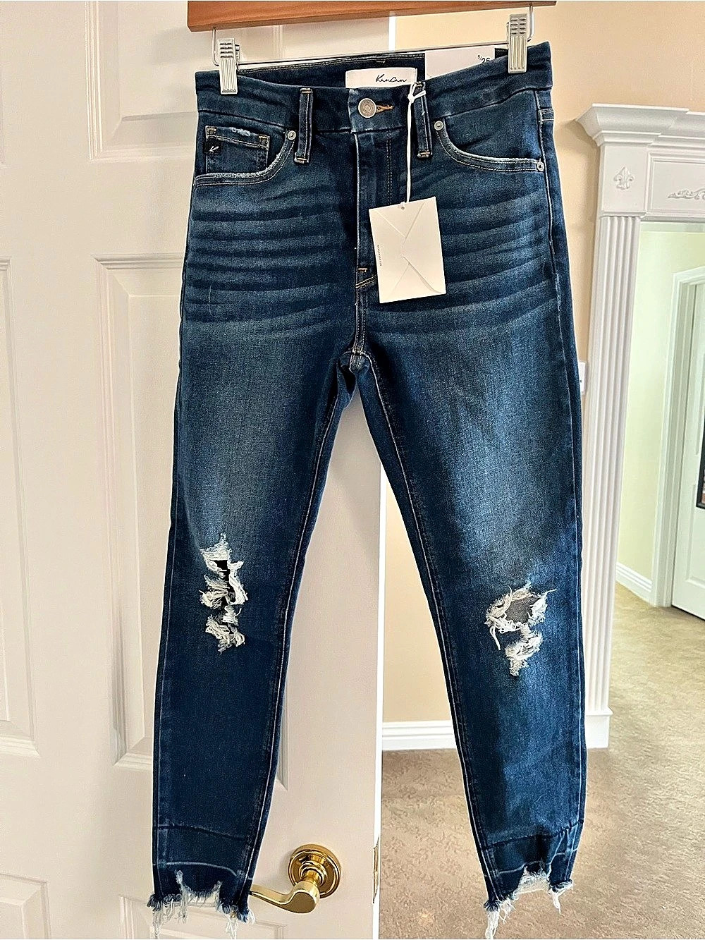KanCan Beautiful Sound Dark Wash Skinny Jeans Distressed